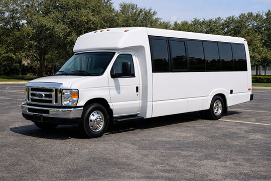 18-passenger minibus available for charter in Champaign, IL
